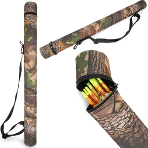 Archery Arrow Quiver Bag Shoulder Tube Holder Strap Recurve Bow Shooting Hunting - Picture 1 of 13