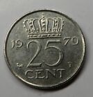 Netherlands 25 Cents 1979 Nickel KM#183 UNC