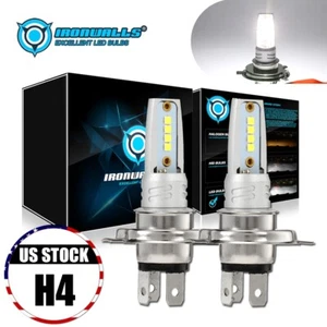 2x Motorcycle Car H4 9003 LED High/Low Beam Headlight Bulbs White Super Bright - Picture 1 of 12