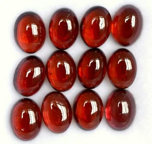 Natural Red Garnet Oval Cabochon 6x4 mm Lot 10 Pcs Calibrated Loose Gemstones - Picture 1 of 6