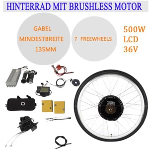 28 Zoll Elektrofahrrad Motor Umrüstsatz E-Bike Hinterrad Konvertieren Satz 500W - Bild 1 von 15