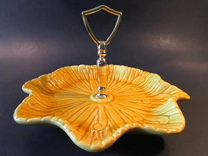 Vintage  CALIFORNIA  POTTERY  T 14 Yellow Candy Dish - Picture 1 of 4