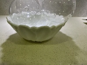 Vintage Milk Glass Serving, Fruit, Or Trifle Bowl, Vase, Float tealights - Picture 1 of 10