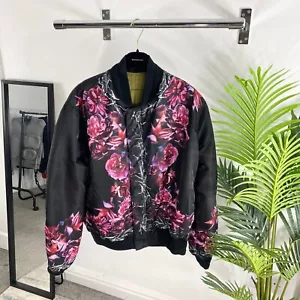 Givenchy Nylon Rose & Thorn Reversible Bomber Jacket In Black & Pink RRP £1800 * - Picture 1 of 14