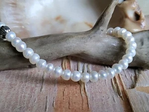 Pearl Bracelet beach theme Freshwater Pearls Elegant 7 1/2" Casual - Picture 1 of 6