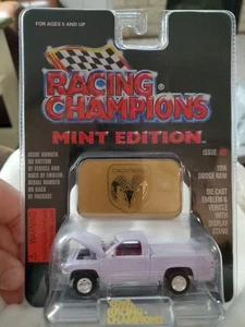 Racing Champions Mint 1996 Dodge Ram Die Cast 1:63 #17 White With Stand (B10) - Picture 1 of 2