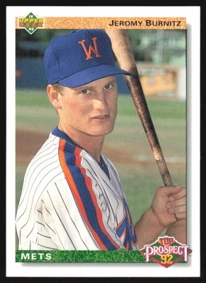 1992 Upper Deck Top Prospect Jeromy Burnitz #65 New York Mets - Image 1 of 2