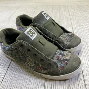DC Shoes Womens Size 10W Chelsea Green Paisley Skateboard Sneakers 300876 Floral - Picture 1 of 9