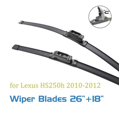 2,Windshield Wiper Blades 26 18 Replacement For Lexus HS250h 2010-2012 Front - Image 1 of 4