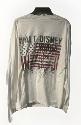 Camiseta manga longa Walt Disney World tamanho grande 100% algodão América - Imagem 1 de 4