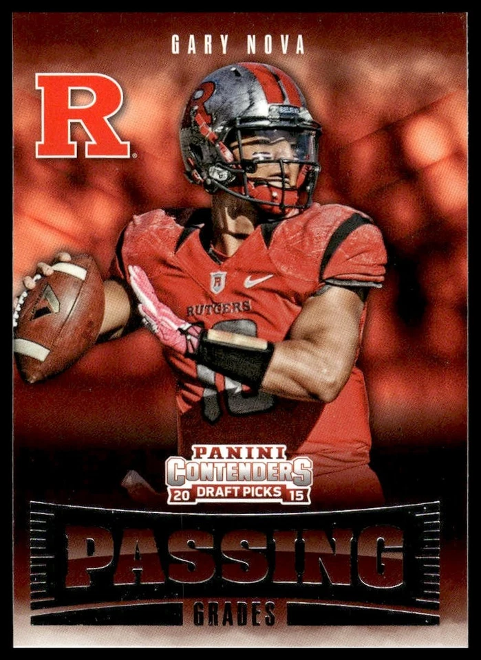 2015 Panini Contenders Draft Picks #17 Gary Nova Passing Grades Rutgers NM+ - Image 1 of 2