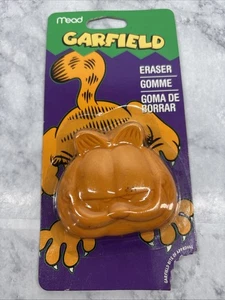 Garfield Pencil Eraser Mead Brand New Sealed In Package Collectible Vintage 90s - Foto 1 di 8