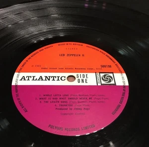 Led Zeppelin II LP Pye Pressing 1970 Printed By Ernest J. Day & Co Jimmy Page - Picture 1 of 9