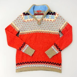 Joy & Fun by Scarlett Women’s Pullover Sweater Size 12 Aztec Red 100% Lambswool - Picture 1 of 11