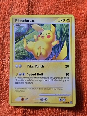 2008 Pokemon Diamond and Pearl Stormfront #70 Pikachu, C, NF/H, cd21 - Image 1 of 3