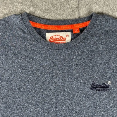 Superdry The Orange Label Camiseta Hombre L Azul Algodón Manga Corta Cuello Redondo Foto 1 de 4
