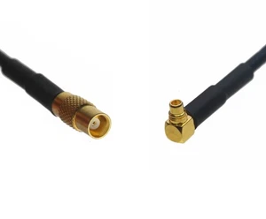 MCX Female to MMCX Male Right Angle RF Coax Cable For Antenna Radio wifi 0.5~15' - Picture 1 of 3