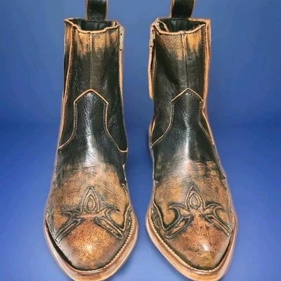 Botas Golden Goose Vaquero Western Santiago Negro/Marrón Tacón Cubano EU-36 Edición Limitada Foto 1 de 4