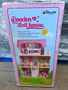 Large Wooden Fashion Doll Mansion House – With Furniture – 90cm High - Picture 1 of 2