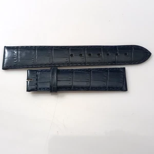 VINTAGE 18MM VINTAGE NOS ROLEX BLUE LEATHER BAND STRAP - Picture 1 of 4