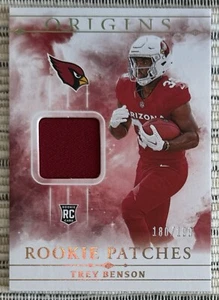 2024 Panini Origins Trey Benson Rookie Relic Patch /199 Arizona Cardinals RC - Picture 1 of 3