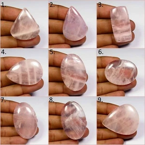 Natural Pink Rose Quartz Smooth Gemstone 41-85Cts Mix Shape Cabochon Jewel RO-A - Picture 1 of 45