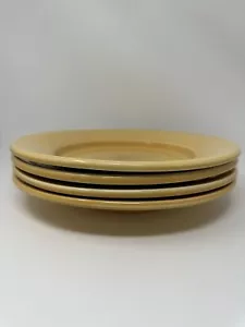 Table Top Unlimited Over & Over Sized Yellow Dinner Plates 12 Inch ~ Set Of 4 - Picture 1 of 15