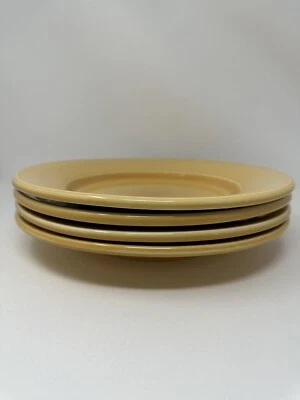 Table Top Unlimited Over & Over Sized Yellow Dinner Plates 12 Inch Set Of 4 - Image 1 of 4