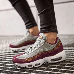 Nike Air Max 95 PRM Talla 7 M Burdeos Gris Amarillo Mujer 807443 601 (Nuevo En Caja) - Imagen 1 de 11
