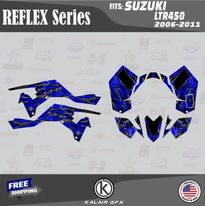 Graphics Kit for SUZUKI LTR450 (2006-2011) Reflex Series - Blue Shift (16 MIL) - Picture 1 of 5