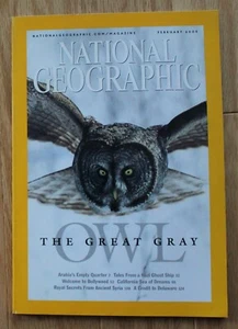 National Geographic February, 2005; Great Gray Owl; Bollywood; Ghost Ship; Syria - Picture 1 of 10