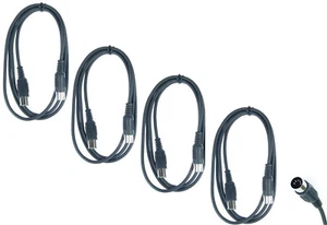 4 x 1 m câble audio câble MIDI DIN 5 broches 5 broches synthétiseur clavier câble midi - Photo 1/5