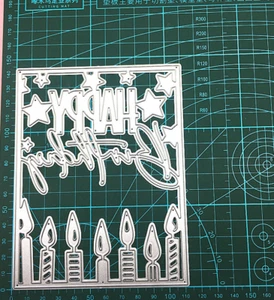 Birthday Candle Metal Cutting Dies Steel Stencils Paper Card Making Craft UK - Picture 1 of 4