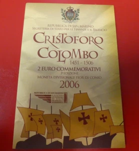San Marino , 2 Euro 2006 , Christoph Columbus , im Originalfolder- - Bild 1 von 3