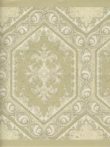 JOSEPH ABBOUD STYLE TAUPE WALLPAPER BORDER - Picture 1 of 1