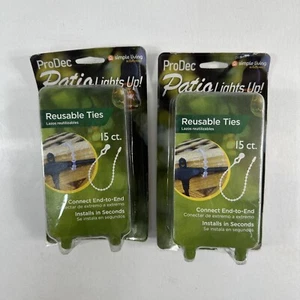 2 corbatas reutilizables de luz de patio ProDec para luces colgantes, 15 unidades - Imagen 1 de 4