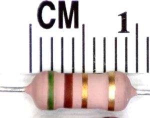 2 pcs 5.1 ohms 5%, 2W metal film resistors. P/N FMP200JR-52-5R1 - Picture 1 of 2