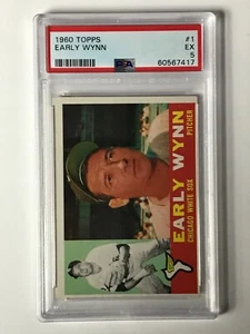 1960 Topps #1 Early Wynn Chicago White Sox PSA 5 FANTÁSTICO COLOR PROFUNDO GRADUADO 2022 - Imagen 1 de 4