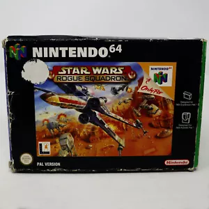 VINTAGE 1998 NINTENDO 64 N64 STAR WARS ROGUE SQUADRON CARTUCHO VIDEOJUEGO EN CAJA - Imagen 1 de 10