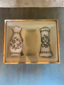 Portmeirion Botanic Garden Set of 2 Mini Decorative Vases 5” In Box - Picture 1 of 3