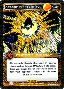 DBZ Dragon Ball Z TCG Panini Movie Collection R115 Orange Electricity Foil - Bild 1 von 1