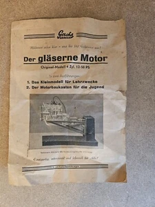 Der gläserne Motor - Gescha - Broschüre - Modellbaukasten - Bild 1 von 3