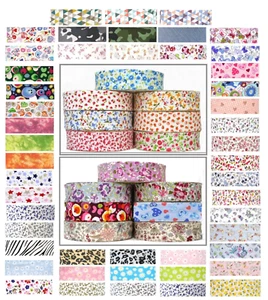30mm BIAS BINDING~ HEARTS~FLORAL~POLKA DOT~BUNTING~SOFT FURNISHING~DRESSMAKING - Picture 1 of 70
