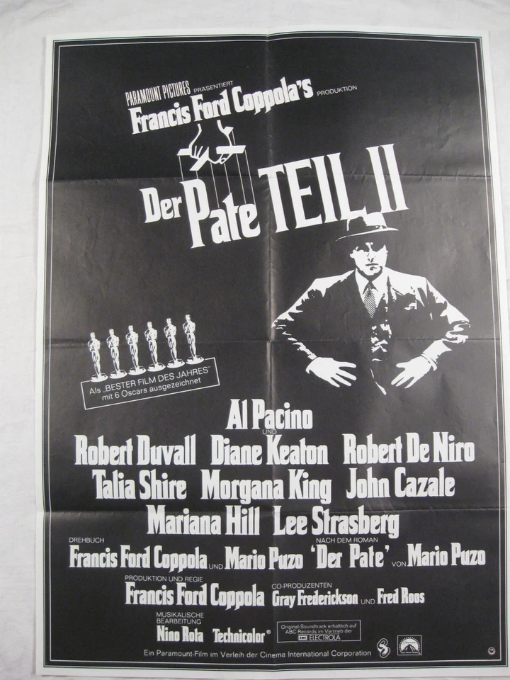DER PATE 2 - Poster Filmplakat - Godfather AL PACINO Robert De Niro Teil II - Bild 1 von 1