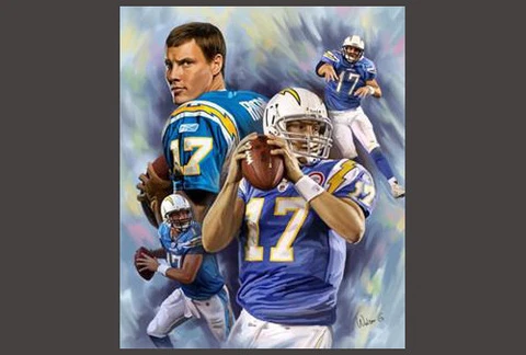 Philip Rivers BLUE BOMBER Los Angeles San Diego Chargers Premium POSTER Print Cover
