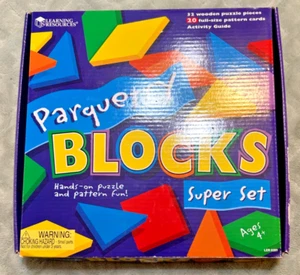 Parquetry Blocks Super Set LEARNING RESOURCES, GOOD FOR STROKE RECOVERY - Picture 1 of 4