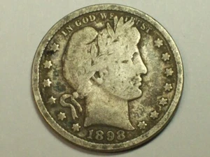 1898 Barber Quarter     VG      SN6587 - Picture 1 of 2