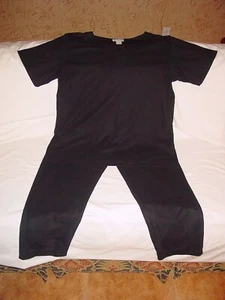 Lässiges 2-teiliges Damenoutfit schwarz Baumwolle Poly weiches Material süß Oberteil Large - Bild 1 von 9