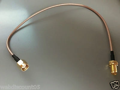 30cm RP SMA Short WiFi Antenna EXTENSION Cable Lead Wireless 30cm Uk Seller