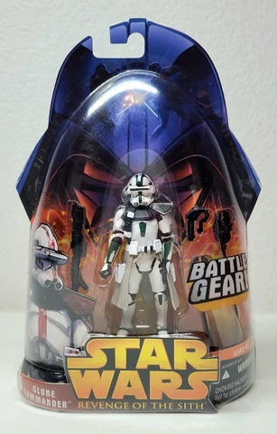 Star Wars CLONE COMMANDER 33 GREEN Revenge of the Sith Action Figure 2005 NEW Cover